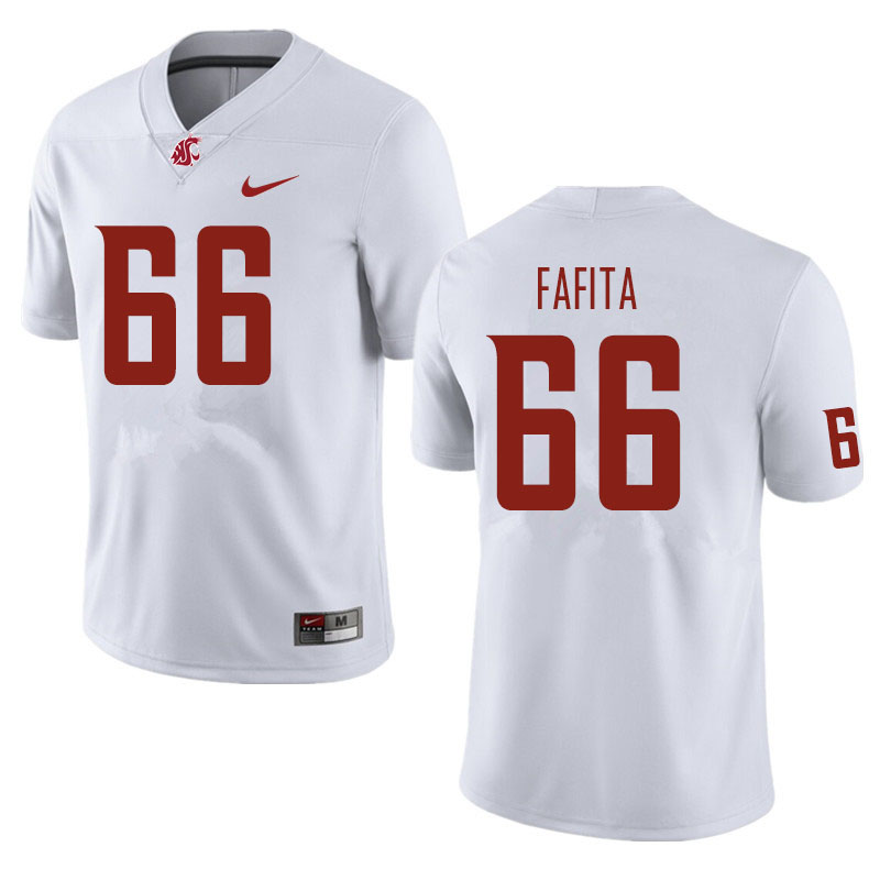 Washington State Cougars #66 Ma'ake Fafita Football Jerseys Sale-White